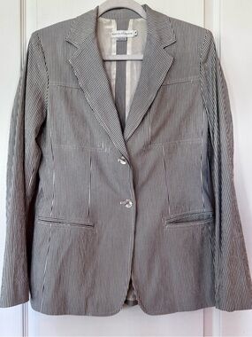 Black and White Pinstripe Women's Blazer